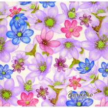 Serwetka decoupage seria DAISY fioletowe kwiaty 33x33cm